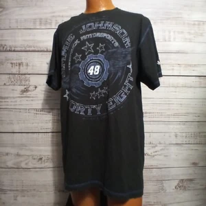 Jimmie Johnson T Shirt Mens XL Black #48 Hendrick Motorsports Nascar Racing - Picture 1 of 9
