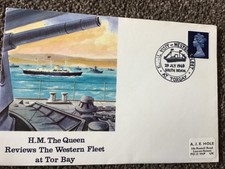 ROYAL NAVY COVER FDC FIRST DAY COVER ROYAL NAVY COVER 1969 QE2 FLEET REVIEW