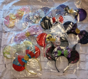 Lot of Ten (10) Disney Headbands ~ Princess and Villains - Picture 1 of 6
