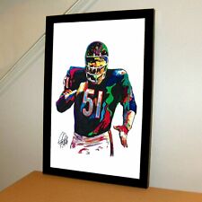Dick Butkus Chicago Bears Football Sports Poster Print Wall Art 11x17