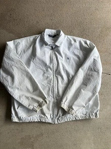 Giacca bomber vintage anni 90 Polo Ralph Lauren gessato con zip - Foto 1 di 9
