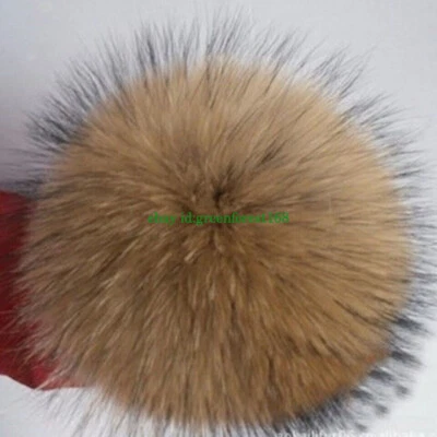 GREENFOREST168 Handarbeit Echtfell Bommel Pelz Pompon DIY Fellpompon fur Pompon Mützen Anhänger