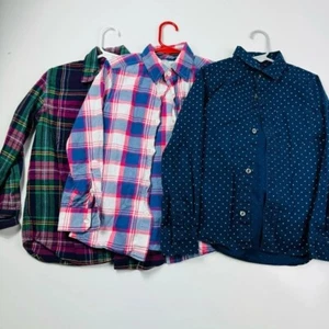 Kids plaid long sleeve shirts small - Picture 1 of 11