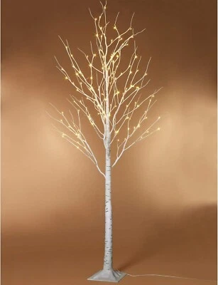 Lighted Christmas Tree Xmas White Birch Twig Tree with LED Light Indoor Outdoor - Image 1 of 4