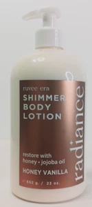 Shimmer Body Lotion Radiance Honey Vanilla Restore /Jojoba Oil 23Oz By Ruvee New - Picture 1 of 3