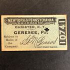 New York & Pennsylvania Railroad July 17 1917 Genesee, Pa Ticket #10741