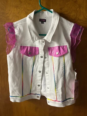 JoJo's шкаф девочек куртка размер XL новый с Ярлыками новый без рукавов 14/16 - Изображение 1 из 4