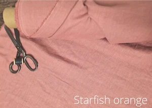 Starfish Orange Linen Fabric by the Yard - Soft Linen for Sewing, Décor & Crafts - Picture 1 of 4