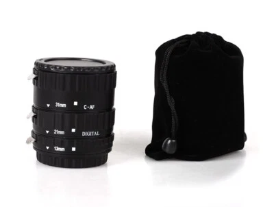 Auto Focus Macro Extension Tube Rings Set For Canon EOS EF Mount - UK STOCK - Image 1 of 4