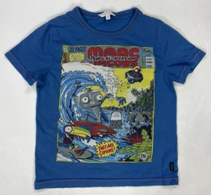 Marc Jacobs Tropical Invasion Graphic T-shirt Boys Size 6 Blue Short Sleeve - Picture 1 of 6