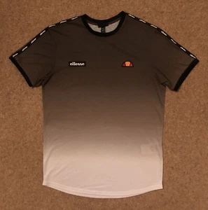 Ellesse Men's Brown & White Gradient Pattern Short Sleeve T-Shirt - Size Small - Picture 1 of 13