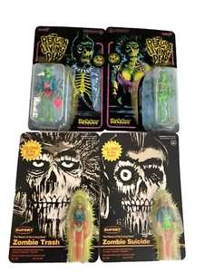 Super 7 Return of the Living Dead GID Blacklight Zombie Trash/Zombie Suicide Neu - Bild 1 von 12