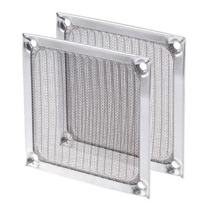 2pcs 80mm Computer Fan Filter Grills Stainless Steel Mesh Dustproof Case Cover - Photo 1/5
