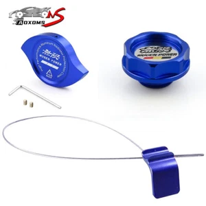Blue Oil Filler Cap+ Radiator Cap+ Oil Dipstick For Honda Acura K20 K Series - Picture 1 of 15
