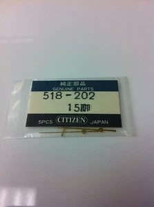 CITIZEN 518-202 TONO DORADO SEGUNDAS MANOS 5 PIEZAS TOTALMENTE NUEVO ORIGINAL GENUINO 15MM - Imagen 1 de 2