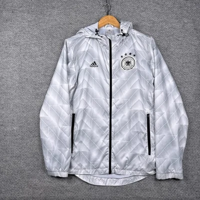Chaqueta cortavientos Adidas Selección Nacional de Alemania para hombre pequeña S gris blanco fútbol Foto 1 de 4