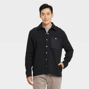 Goodfellow & Co. Giacca camicia uomo trapuntata in maglia taglia S. Nuovo Con Etichetta - Foto 1 di 3
