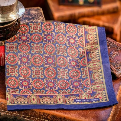 Cuadrado de bolsillo de algodón Ralph Lauren con patrón inspirado en Art Deco de colección audaz Foto 1 de 4