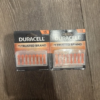 Batería de audífono Duracell tamaño 13 32 baterías EN PAQUETE DE 2 NUEVO exp. 3/26 Foto 1 de 2