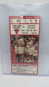 1994 Chicago Bulls vs Indiana Pacers Ticket Stub Jordan Photo Near Mint! - Picture 1 of 2