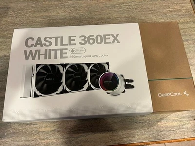 DeepCool 360EX Castle AIO Liquid CPU Cooler Anti-Leak, RGB (White) - Image 1 of 3