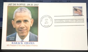 AFDCS Barack Obama - LAST DAY IN OFFICE Presidential Inauguration Station Cancel - Picture 1 of 1