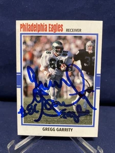 Gregg Garrity -Penn State- Philadelphia Eagles cartolina personalizzata autografata - Foto 1 di 2