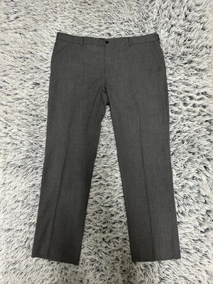 Ralph Lauren Pantalones Etiqueta Negra Para Hombres 40 Gris Lana Vestido Pantalones Pantalones Frente Plano Foto 1 de 4
