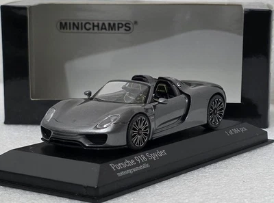 Porsche 918 Spyder 2013 Grey Met 1:43 Minichamps 410062132 EXTREMELY RARE!! (16) - Image 1 of 4