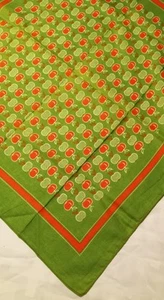 Vintage Red And Green Apple Bandana 100% Cotton Hankie Made in Germany - Picture 1 of 4