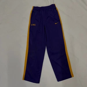 Pantaloni Nike LSU Tigers Track Viola Oro Giovanili Taglia 7 Atletici NCAA - Foto 1 di 9