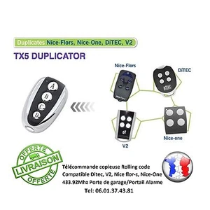 Télécommande Copieuse V2 Phoenix, Ditec, Nice-Flors, Nice-One, Portail garage - Imagen 1 de 2
