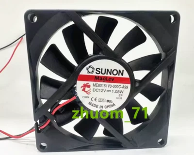 1PC SUNON 8015 ME80151V3-000C-A99 12V 1.08W silent cooling fan - Image 1 of 3