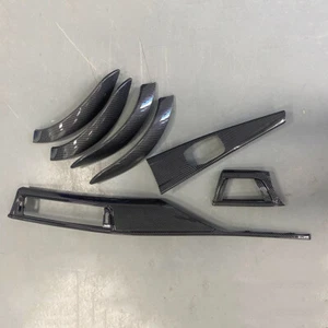 Cubierta de tablero interior de puerta negra con aspecto de carbono para BMW F30 F35 M Performance - Imagen 1 de 6