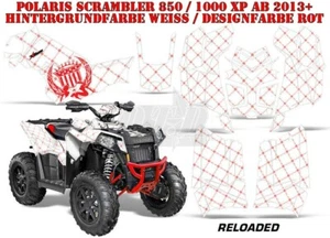 KIT DE DECORACIÓN DE CARRERAS AMR ATV POLARIS SCRAMBLER/TRAILBLAZER PLATEADO RECARGADO B - Imagen 1 de 3