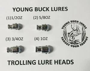 YOUNG BUCK LURES Trolling Köderköpfe. PERFEKT für die Herstellung von Seehewitchködern.10er-Pack - Bild 1 von 2