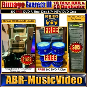 10 Disc DVD Duplicator/ Rimage Everest III CDPR22 Thermal Printer DVD Autoloader - Picture 1 of 12