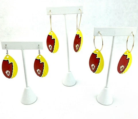 NFL Kansas City Chiefs Zoom Logo Women’s Vintage Teardrop Spinner Earrings Cover