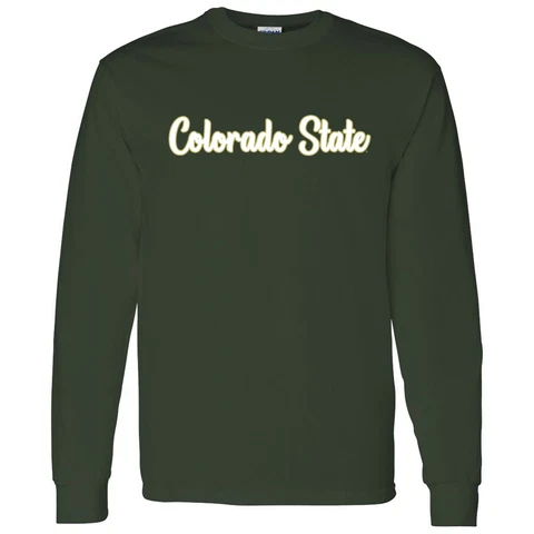 Colorado State University Rams Basic Script Long Sleeve T-Shirt - Forest Cover