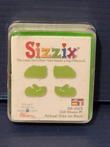 NEW Sizzix Cutter Die 38-0123 - Doll Shoes #1 Paper Doll - sm GREEN cutting die - Picture 1 of 2