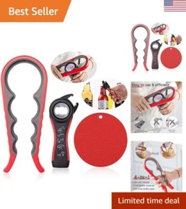 Jar Bottle Opener Non Slip Jar Gripper - Pad Rubber Jar Can Lid Opener,5 in 1... - Picture 1 of 7