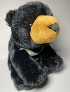 Asian Black Bear Plush Wild Republic Stuffed Animal White Chest Realistic EUC - Picture 1 of 8