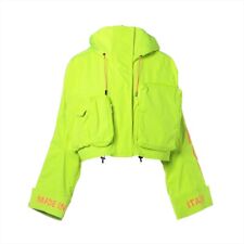 Fendi Zucca 19 Year Polyester x Nylon Jacket 38 Women's Yellow FAA443 Cropped