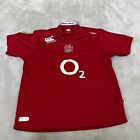 Canterbury England Rugby Shirt Mens Large Red O2