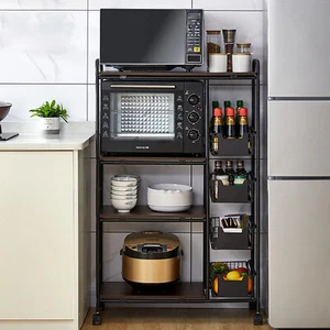 4 Tiers Cart Microwave Oven Rack Utility Workstation Stand Shelf Storage Holder - Picture 1 of 12
