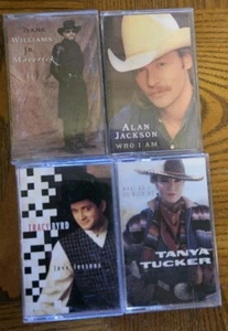 Lot Of 4 Country Cassette Tapes Alan Jackson Hank Williams Jr Tanya Tucker - Picture 1 of 2