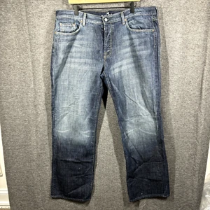 7 for all Mankin Relaxed Denim Jeans Mens Size 40 Washed Button Fly Made in USA - Picture 1 of 10