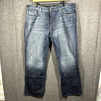7 for all Mankin Relaxed Denim Jeans Mens Size 40 Washed Button Fly Made in USA - Image 1 of 4
