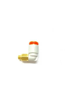 SMC KQ2L07-32 Quick Disconnect 1/4" OD to 10-32" Male Elbow Pneumatic Fitting - Picture 1 of 3