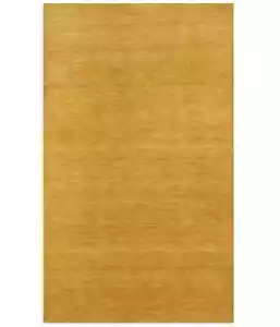 Golden Peach Solid Design Hand-Loomed 3X5 Gabbeh Wool Rug Oriental Carpet - Picture 1 of 12